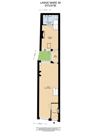 Floorplan - Lange Mare 56, 2312 GS Leiden